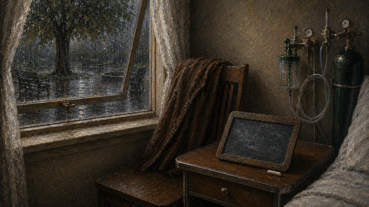 He Asked For The Window Open · Wayona Lan oil illustration
